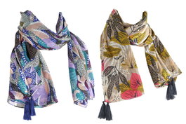DKD Home Decor Foulard Hawai Mediterraneo Multicolor Naranja 0.2 x 180 x 110 cm (6 Unidades)