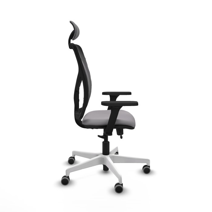 PIQUERAS Y CRESPO Silla de oficina Motilla con mecanismo Sincro/Traslack, Gris y Negro