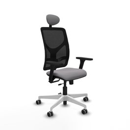 PIQUERAS Y CRESPO Silla de oficina Motilla con mecanismo Sincro/Traslack, Gris y Negro