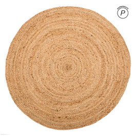 Alfombra Natural Yute Decoración 120 X 120 X 1 cm