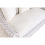 DKD Home Decor Sofá de Ratán y Algodón Blanco con Cojines