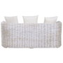 DKD Home Decor Sofá de Ratán y Algodón Blanco con Cojines
