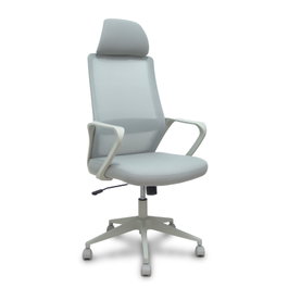 FORÖL Silla de oficina Pro534 Gris con Mecanismo Basculante y Cabecero Ajustable