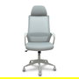 Silla de oficina Pro534 con mecanismo Basculante tapizada con Tela color Gris. Equipada con lumbar 1D, Brazos fijos, Cabecero 1D y Ruedas de nailon 50 mm