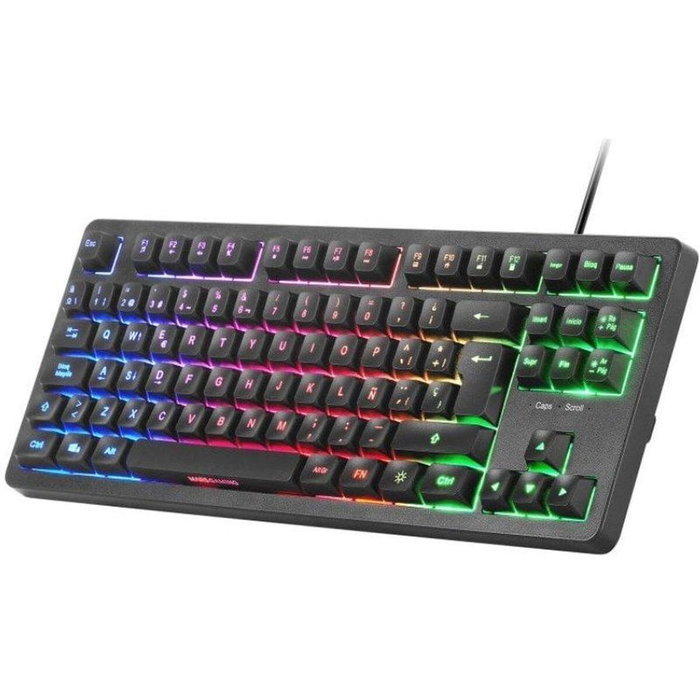 Mars Gaming MK023ES Teclado Gaming TKL H-Mech RED FRGB Negro