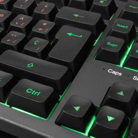 Mars Gaming Teclado español híbrido mecánico F-RGB MK023ES Negro Compacto Iluminación RGB