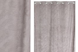 DKD Home Decor Cortina de Poliéster 140x260 cm Rosa Palo con 8 Anillas