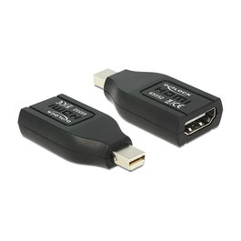 DeLOCK 65552 Adaptador Mini DisplayPort Macho a HDMI Hembra Negro