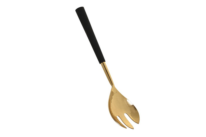 DKD Home Decor Set de cubiertos Acacia Dorado y Natural