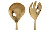 DKD Home Decor Set de cubiertos Acacia Dorado y Natural