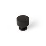 Emuca Lote de 10 pomos para mueble Argos, diámetro 30mm, Aluminio, Pintado negro