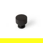 Emuca Lote de 10 pomos para mueble Argos, diámetro 30mm, Aluminio, Pintado negro