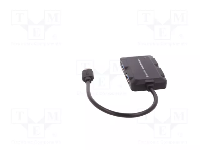 QOLTEC Hub USB 3.1 con 4 Puertos USB-A y Conector USB-C, Negro