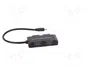 QOLTEC Hub USB 3.1 con 4 Puertos USB-A y Conector USB-C, Negro