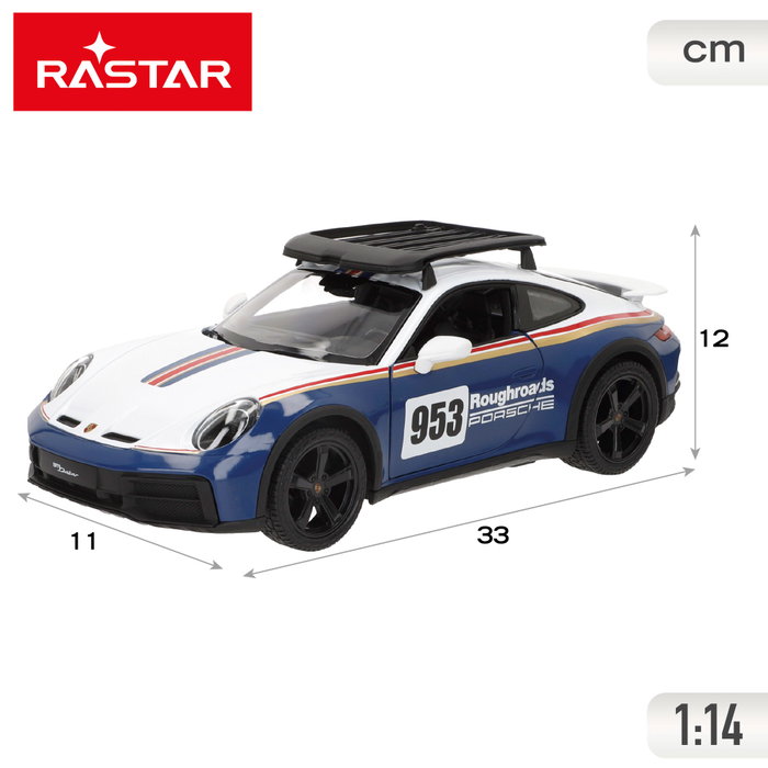 RASTAR Coche RC Porsche 9 escala 1:14