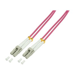 LogiLink Cable de fibra óptica OM4 LC/LC 2m Violeta