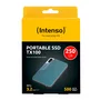 Intenso TX100 Disco Duro Externo SSD 250 GB, USB Tipo C 3.2 Gen 1, Velocidad Lectura/Escritura hasta 500 MB/s, Resistente a Golpes, Color Azul Gris