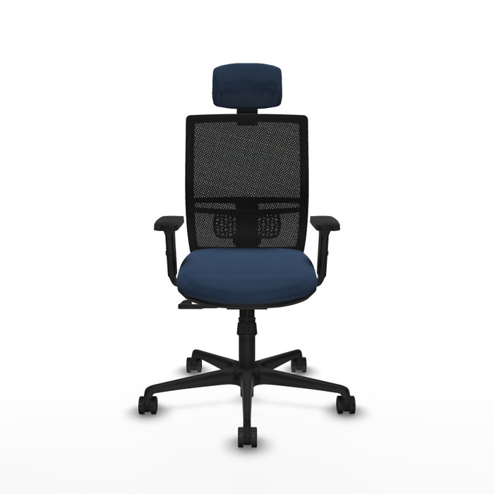 PIQUERAS Y CRESPO Silla de oficina Yunquera con mecanismo Sincro, Azul marino y Negro PIQUERAS Y CRESPO Silla de oficina Yunquera con mecanismo Sincro, Azul marino y Negro
