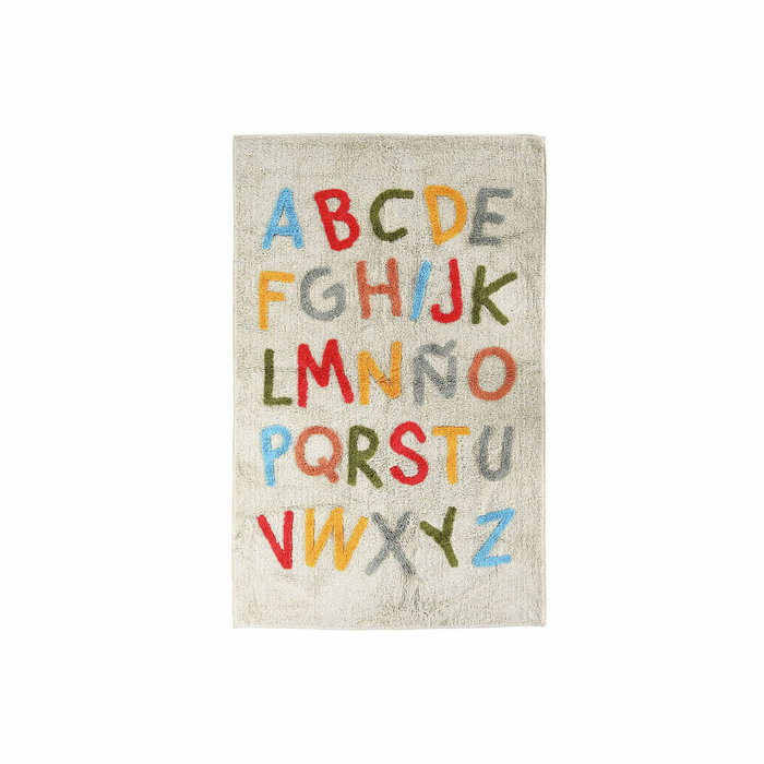 DKD Home Decor Alfombra de Algodón Abecedario Multicolor DKD Home Decor Alfombra de Algodón Abecedario Multicolor