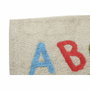 DKD Home Decor Alfombra de Algodón Abecedario Multicolor