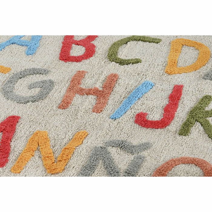DKD Home Decor Alfombra de Algodón Abecedario Multicolor DKD Home Decor Alfombra de Algodón Abecedario Multicolor