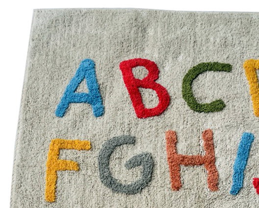 DKD Home Decor Alfombra Infantil Multicolor Blanco Algodón y Poliéster 150 x 100 cm