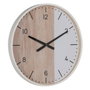 Ixia Reloj Decorativo de Madera Natural-Blanco 60 x 60 x 5,50 cm