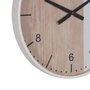 Ixia Reloj Decorativo de Madera Natural-Blanco 60 x 60 x 5,50 cm
