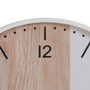 Ixia Reloj Decorativo de Madera Natural-Blanco 60 x 60 x 5,50 cm