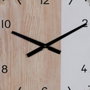 Ixia Reloj Decorativo de Madera Natural-Blanco 60 x 60 x 5,50 cm