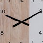 Reloj Natural-Blanco Madera Decoración 60 X 60 X 5,50 cm