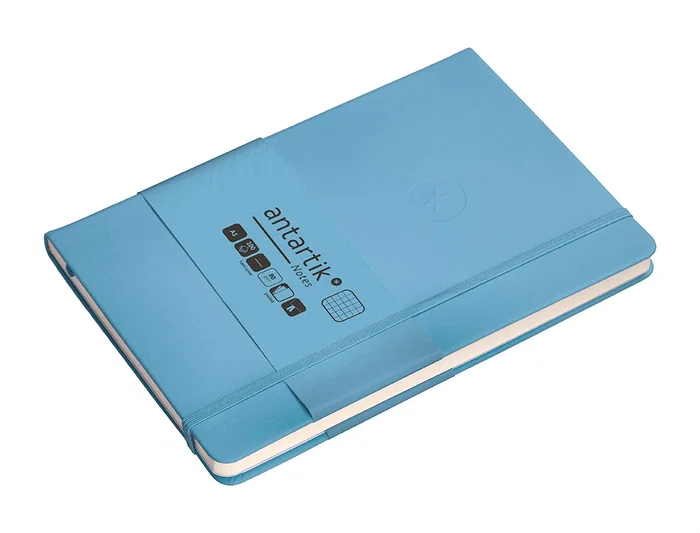 Antartik Cuaderno A5 Tapa Dura Hojas Cuadricula Azul Claro 100 Hojas 80 Gr FSC