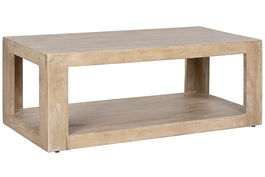 DKD Home Decor Mesa Centro Urban Natural Madera Maciza 120 x 58 x 45 cm