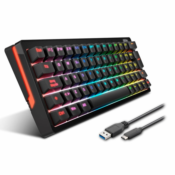 Krom Kreator Teclado Mecánico Gaming 60% RGB Negro Krom Kreator Teclado Mecánico Gaming 60% RGB Negro