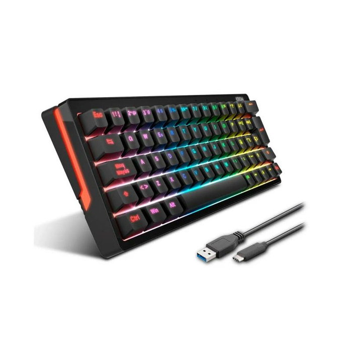 Krom Kreator Teclado Mecánico Gaming 60% RGB Negro Krom Kreator Teclado Mecánico Gaming 60% RGB Negro