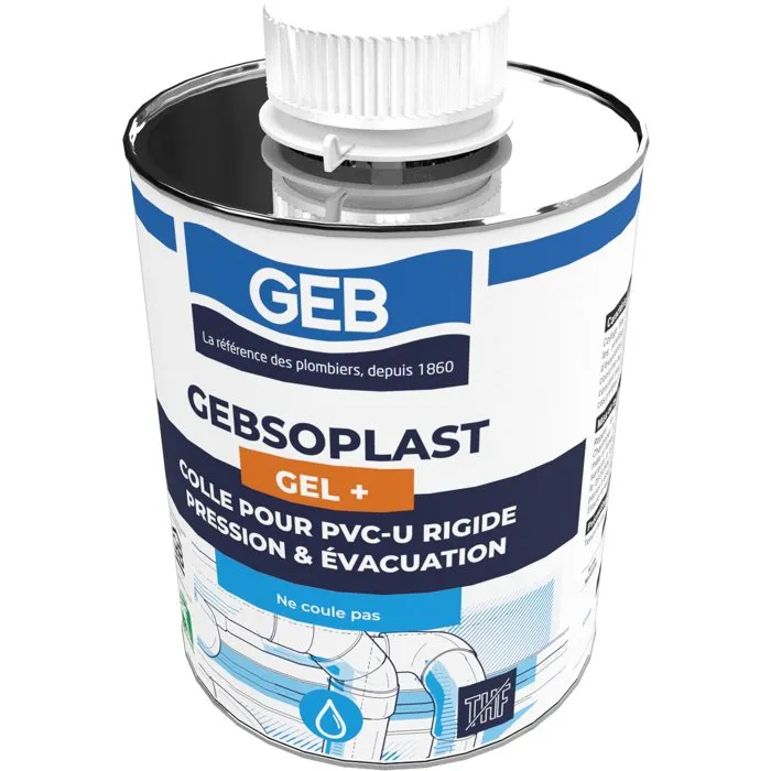 Geb Adhesivo Gebsoplast Gel Plus para PVC, 1 L, para sistemas de presión y drenaje de PVC rígido - GEB3283985047469 Geb Adhesivo Gebsoplast Gel Plus para PVC, 1 L, para sistemas de presión y drenaje de PVC rígido - GEB3283985047469