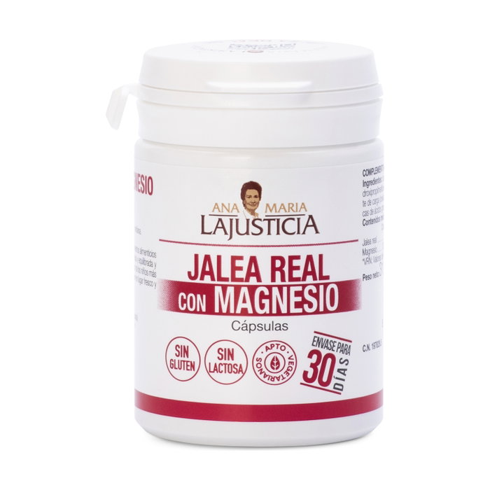 Ana Maria Lajusticia Jalea Real con Magnesio 60 cápsulas - Vitalidad y Reducción del Estrés Ana Maria Lajusticia Jalea Real con Magnesio 60 cápsulas - Vitalidad y Reducción del Estrés