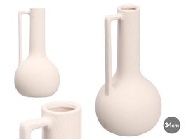 Giftdecor Jarron Tinaja 34 cm Blanco Ceramica (Set de 4)