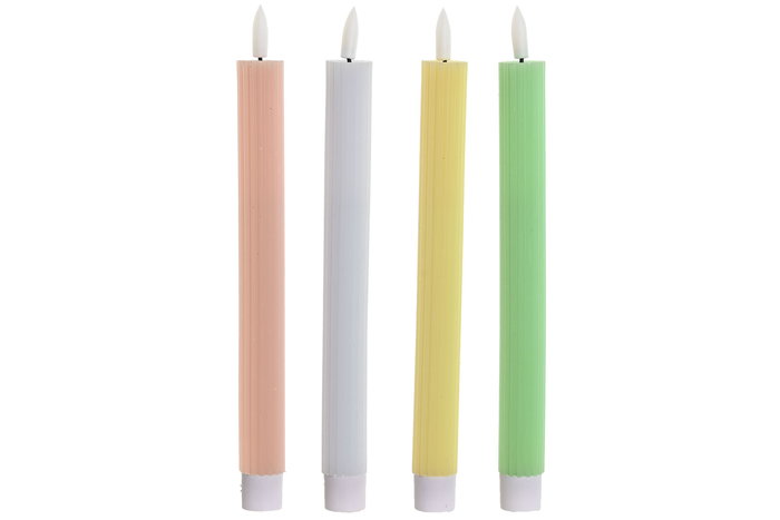 DKD Home Decor Vela LED Cera Parafina Amarillo Rosa Verde Azul 2 x 2 x 24 cm (12 Unidades) DKD Home Decor Vela LED Cera Parafina Amarillo Rosa Verde Azul 2 x 2 x 24 cm (12 Unidades)