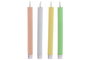 DKD Home Decor Vela LED Cera Parafina Amarillo Rosa Verde Azul 2 x 2 x 24 cm (12 Unidades)