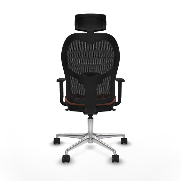 PIQUERAS Y CRESPO Silla de oficina Jorquera con mecanismo Sincro, Tela Marrón y Malla Negra PIQUERAS Y CRESPO Silla de oficina Jorquera con mecanismo Sincro, Tela Marrón y Malla Negra