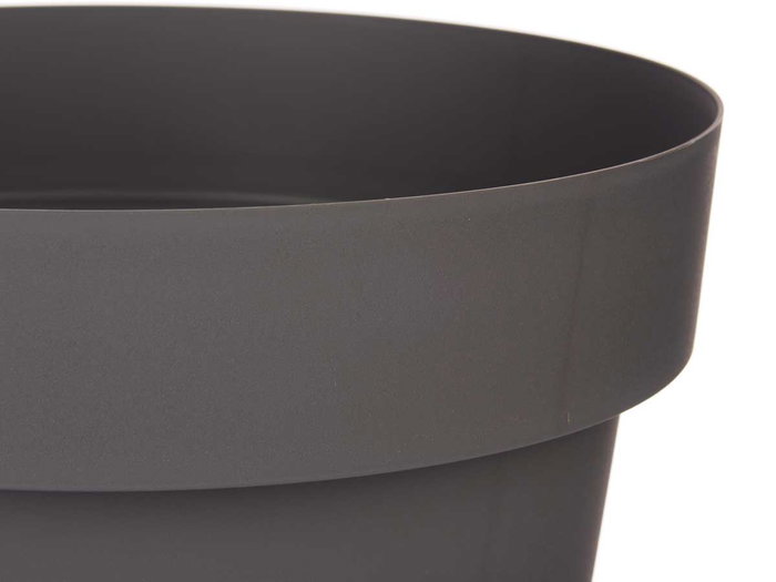 Ibergarden Maceta Plástico Gris con Reserva de Agua 35 cm, 18 l, 34x34x29 cm (Set de 6)