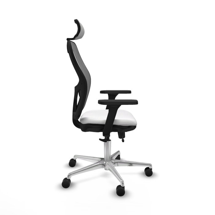 PIQUERAS Y CRESPO Silla de oficina Jorquera con mecanismo Sincro/Traslack, Blanco y Gris
