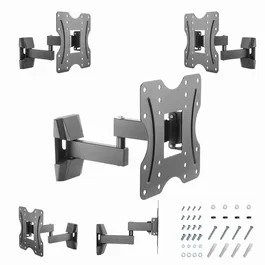 Gembird WM-42ST-01 Soporte de Pared para TV Móvil, 106.7 cm (42") Negro, Compatible VESA 200x200, 20 kg, Giro 180°, Inclinación
