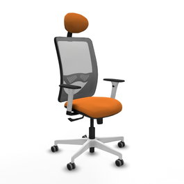 PIQUERAS Y CRESPO Silla de oficina Zulema Naranja y Gris
