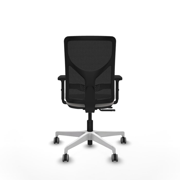 PIQUERAS Y CRESPO Silla de oficina Motilla con mecanismo Sincro/Traslack, Blanco y Negro