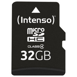 Intenso Tarjeta MicroSDHC 32GB Clase 4 21MB/s, Resiste Golpes, Temperatura y Rayos X, Incluye Adaptador SD