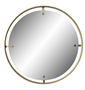 DKD Home Decor Espejo de Hierro y Cristal Dorado 90x90 cm