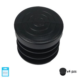 MAURER Contera Redonda Interior Negra 26mm, Blister de 4 piezas