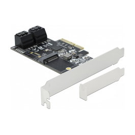 DeLOCK 90396 Tarjeta con 4 Puertos SATA y 1 Ranura M.2 Key B Low Profile